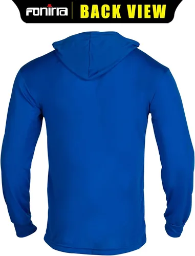 Miniatura 2 de FONIRRA Camiseta de manga larga de alta visibilidad para hombre, paquete de 3 camisas de trabajo de construcción con capucha Azul_3 piezas