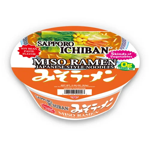 Miniatura 2 de [SAPPORO ICHIBAN] Miso Ramen Bowl (Donburi), fideos japoneses de taza instantánea de sabor nº 1 (2.94 onzas x 12 tazones) (Miso)