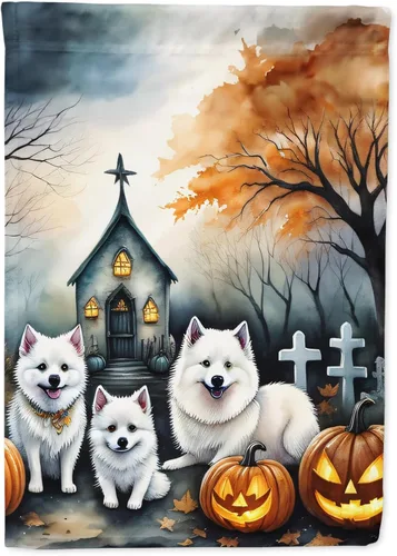 Miniatura 9 de Caroline's Treasures DAC2011GF - Bandera decorativa para jardín de Halloween con diseño de beagle para jardín, jardín, jardín, jardín, multicolor