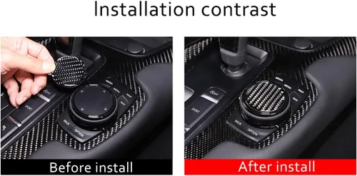 Miniatura 2 de Daeiclru Cubierta de perilla multimedia de control central de fibra de carbono suave para Toyota Supra GR A90 A91 MK5 2019-2022, cubierta de botón