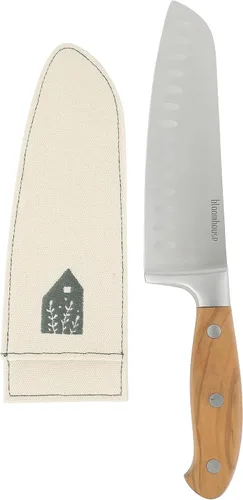 Miniatura 4 de Bloomhouse - Dos veces ganador de los Favoritos de Oprah - Cuchillo Santoku de 7 pulgadas – Hoja de acero inoxidable alemán con mango forjado