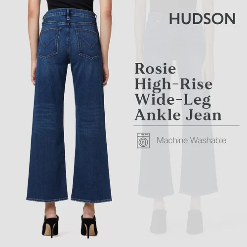 Miniatura 4 de HUDSON Women's Rosie High Rise Wide Leg Ankle Jean