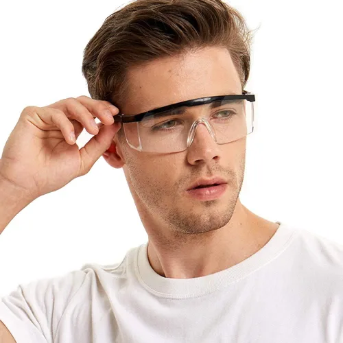 Miniatura 8 de Gafas de seguridad, 5 gafas protectoras ajustables de visión amplia, gafas de seguridad ligeras a prueba de niebla