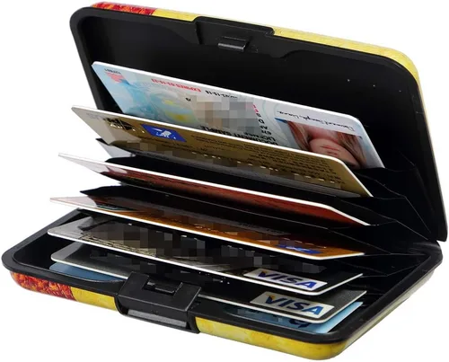Miniatura 5 de Cartera de metal para tarjetas de crédito en aluminio con bloqueo RFID para hombres y mujeres