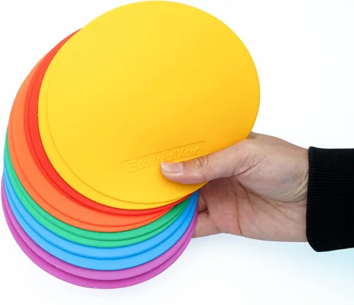 Miniatura 5 de Marcadores de punto de cono plano antideslizantes de 6 pulgadas para entrenamiento de agilidad de velocidad deportiva