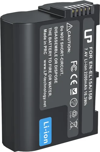 LP EN-EL15C Batería de Reemplazo, 2200 mAh EN-EL15a/EN-EL15b Batería Compatible con Nikon D7500, D7200, D7100, D7000, D850, D750, D500, D810a, D810,
