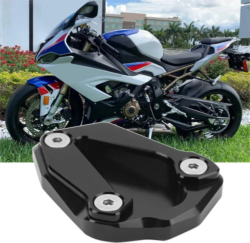 Miniatura 5 de Extensor de pata de cabra de motocicleta, almohadilla de extensión de soporte lateral para pie, placa de soporte de aleación de aluminio