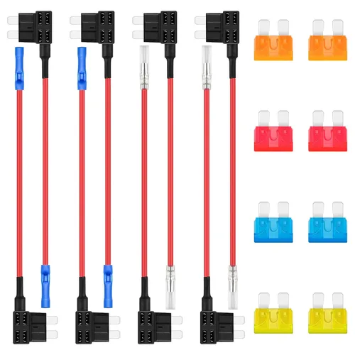 Miniatura 8 de 4 tipos de kit de fusibles de toma de circuito para coche de 12V 12 voltios de perfil bajo Mini Micro2 estándar Fusibles de toma APR ATC ATO ATS