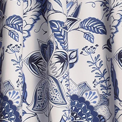 Miniatura 3 de Lush Decor, Blue Cynthia - Juego de cortinas de oscurecimiento jacobeas para sala, comedor, dormitorio, 108 pulgadas de largo, par de paneles Azul