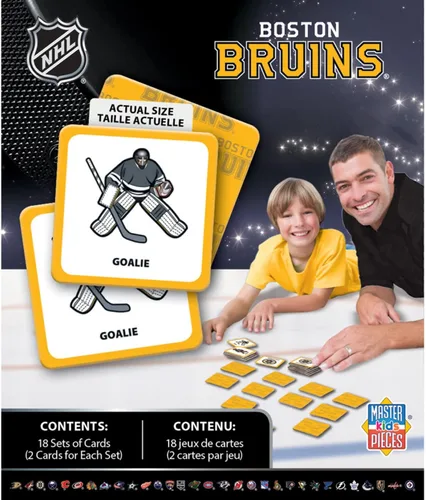 Miniatura 3 de MasterPieces Juego de cartas a juego de imágenes de los Boston Bruins con licencia oficial de la NHL para niños y familias