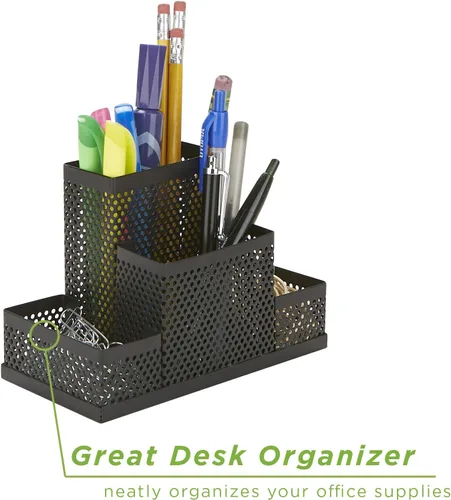 Miniatura 2 de Mind Reader Organizador de escritorio [4 compartimentos, 2 piezas el mismo juego] - Organizador de almacenamiento de suministros y accesorios