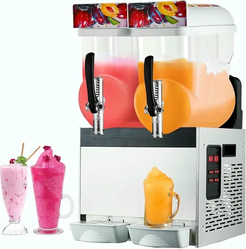 Miniatura 7 de 15/30/45L Máquina comercial de granizado de hielo, 1000 W Slushy Maker Slushy, máquina de hielo granizado para restaurante cafetería, 30L (45L)