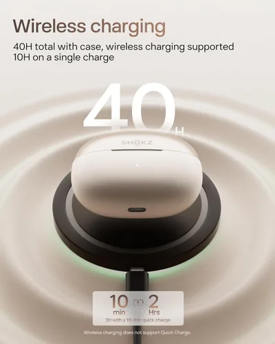 Miniatura 6 de SHOKZ OpenDots ONE - Auriculares de oído abierto, auriculares clip-on - Auriculares inalámbricos Bluetooth con micrófono - Seguros, ligeros, cómodos