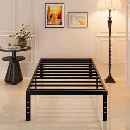 Miniatura 17 de Maenizi Marco de Cama Tamaño King Sin Necesidad de Somier, Marco de Cama Plataforma King de Servicio Pesado de 8 Pulgadas Soporta Hasta 3000 Libras