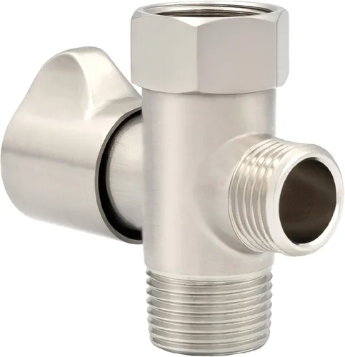 Miniatura 11 de Luxe Adaptador en T de metal con válvula de retención, conexión en T de 3 tomas, acabado chapado en cromo, para neobidés Luxe