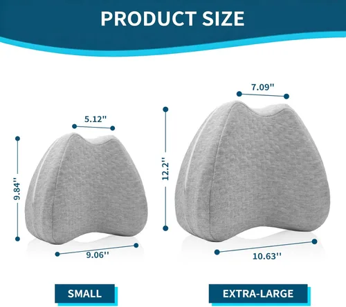 Miniatura 2 de QISHFEN Almohada de rodilla para personas que duermen de lado, espuma viscoelástica para el dolor de cadera, almohada de piernas para dormir