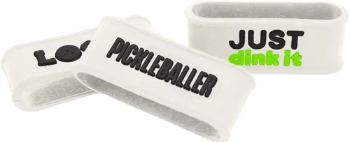 Miniatura 15 de Palms-O-Aces Juego de 3 bandas de agarre para paleta de pickleball – Bandas de silicona para paletas de pickleball para asegurar sobreempuñaduras e