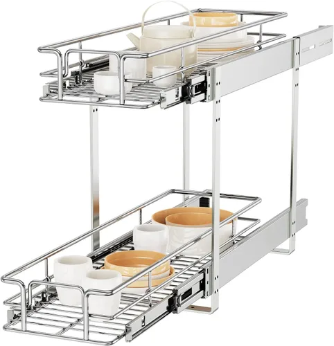 ROOMTEC Organizador individual extraíble de armario (5.5 pulgadas de ancho x 21.5 pulgadas de profundidad), organizador de especias de 2 niveles