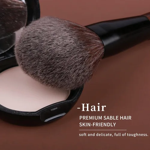 Miniatura 4 de Juego de brochas de maquillaje de bambú profesional, juego de brochas de maquillaje Sable con estuche de Luxury ENZO KEN, juego de brochas