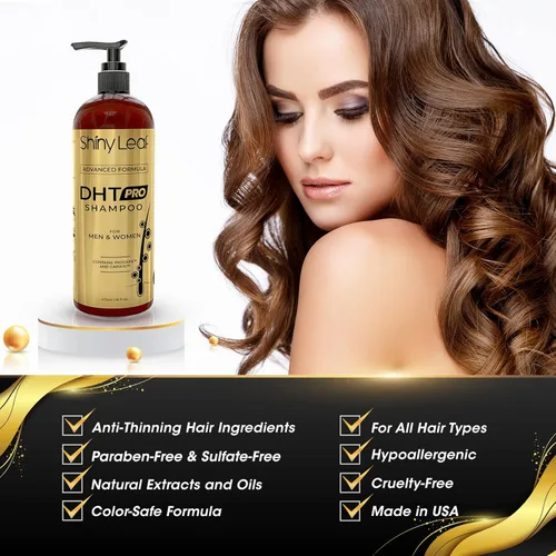 Miniatura 4 de DHT Pro Shampoo Fórmula avanzada con Procapil y Capixyl, bloqueadores de DHT y extractos naturales, champú antiadelgazamiento para hombres