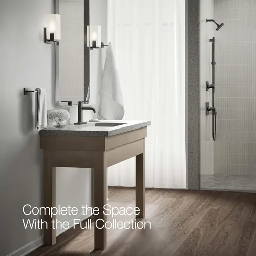 Miniatura 7 de KOHLER K-28126-4K-BL Venza - Grifo de lavabo de baño con mango único, instalación de 1 orificio con drenaje clicker, 1.0 GPM, negro mate Mate negro