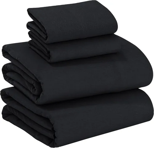 Miniatura 20 de RUVANTI Juego de sábanas de franela 100% algodón tamaño matrimonial - 4 piezas, cálidas, suaves y transpirables, con bolsillo profundo, ropa de cama