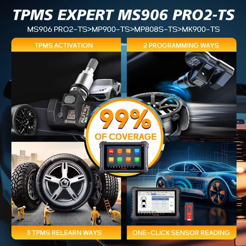 Miniatura 3 de Autel MaxiSys MS906 Pro2 TS Escáner TPMS completo Funcionalidad 2.0 Hasta MS906 PRO TS MK906 PRO-TS MP900TS MS906PRO MS906MAX Nivel OEM Todos