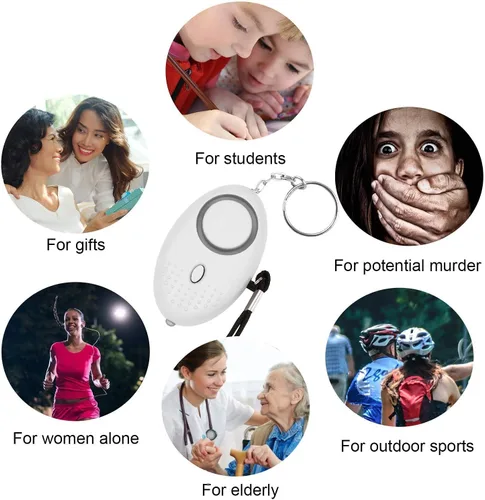 Miniatura 7 de Safe Sound - Alarma personal de 12 paquetes de 140 dB de alarma de seguridad personal con luces LED, alarma de seguridad de emergencia para mujeres