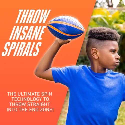 Miniatura 2 de Nerf Bolas de fútbol de agarre en espiral - Spacelace patentado para espirales definitivas - Construcción cosida a máquina - Bomba incluida - Junior