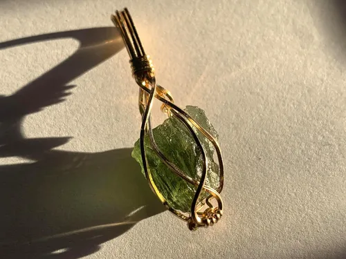 Miniatura 26 de 66 necklace pendant gemstones choose from moldavite, citrine, or herkimer diamond