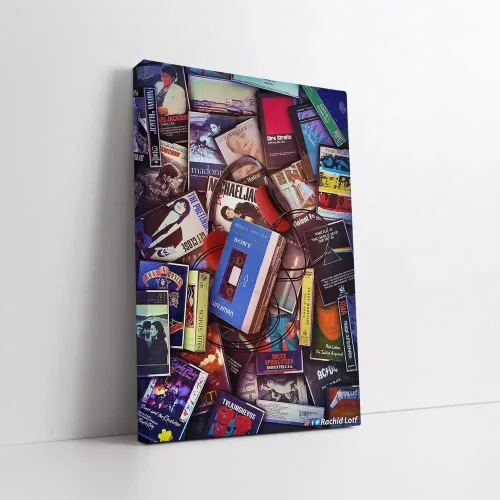 Miniatura 2 de La magia de los casetes y Sony Walkman: una inmersión en los años 80 retro - Impresión artística de pared, pintura para decoración del hogar
