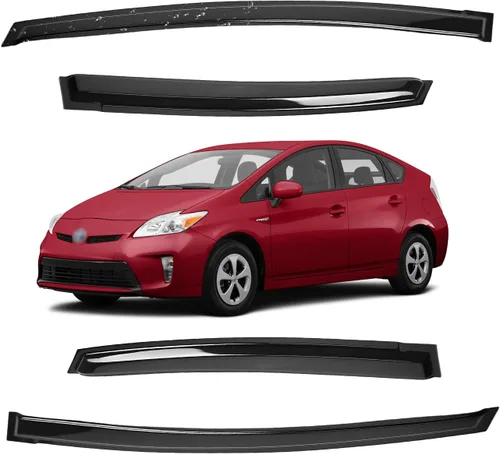 Miniatura 173 de Viseras para ventanas para Mazda 3 Sedán 4 puertas 2004 2005 2006 2007 2008 2009 estilo JDM Mugen, deflector de viento, protector solar y de lluvia
