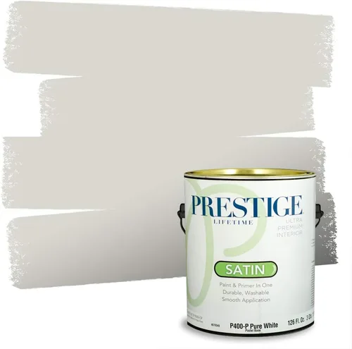 Miniatura 99 de PRESTIGE Paints - Pintura interior e imprimación en uno, 1 galón, cáscara de huevo, pimienta envejecida