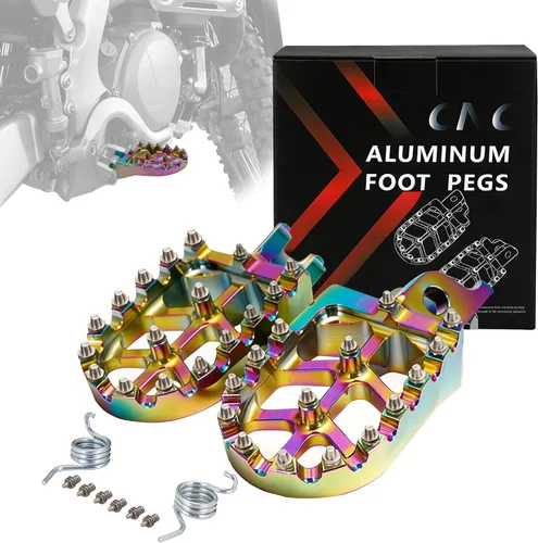 Miniatura 7 de JFG RACING Estribos para motos de cross, reposapiés para Dirt Bike Pedales para KX250F 06-18/KX250 19-22/KX450F 07-18/KX450 19-23/KLX450R Negro