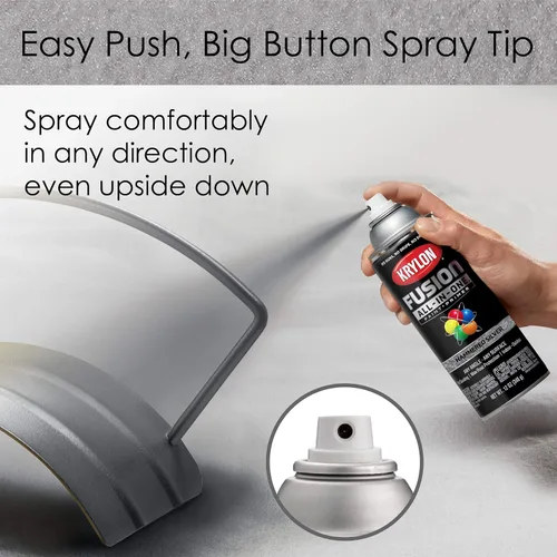 Miniatura 66 de Krylon Fusion - Pintura en aerosol adhesiva todo en uno para uso en interiores y exteriores, 12 onzas, aluminio