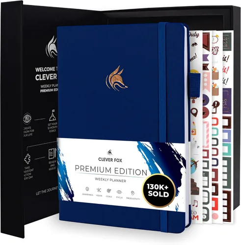 Miniatura 10 de Clever Fox Planificador edición premium, planificador semanal y mensual de lujo sin fecha para aumentar la productividad y alcanzar tus
