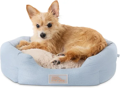 Miniatura 19 de Town & Country Everyday CuddleTown Cama para Mascotas Cuddler de Lino Sintético Cómoda y Acogedora, Espuma de Caja de Huevos de Apoyo y Calmante