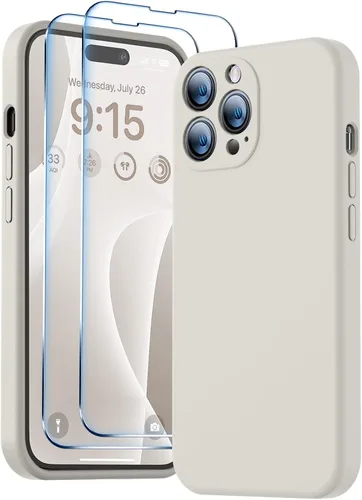 Miniatura 30 de BossKiss Funda compatible con iPhone 13 Pro, silicona de alta calidad mejorada [protección de cámara] [2 protectores de pantalla]