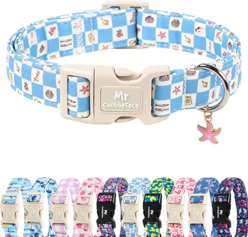 Miniatura 9 de MR.CHUBBYFACE· Collar de perro de primavera y verano, lindos collares de perro de limón verde, collar ajustable de tela natural suave para perros