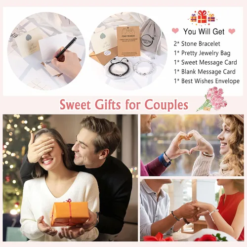 Miniatura 6 de UNGENT THEM Pulseras con texto en inglés "I Love You" en 100 idiomas para parejas, regalos para mis hombres, novio, novia, marido, mi amor, alma
