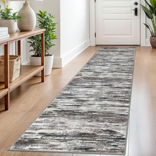 Miniatura 20 de SIILOOM 2 x 3 Alfombra moderna y abstracta para entrada, alfombra neutra azul marino gris multicolor súper suave de área pequeña, alfombras lavables