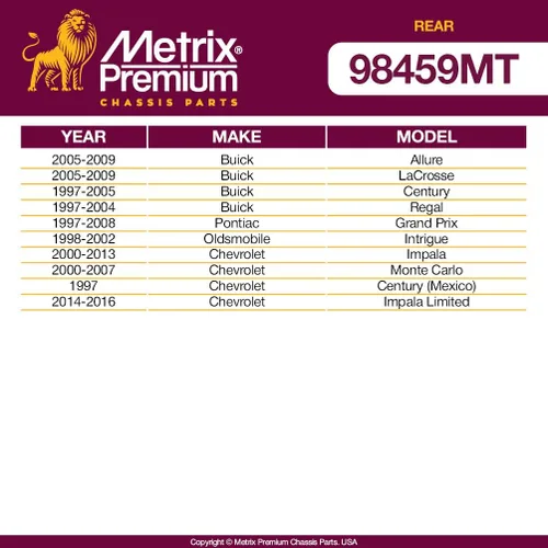 Miniatura 3 de Metrix Premium Chassis Parts - Kit de 2 eslabones estabilizadores de barra estabilizadora trasera para Buick Allure 05-09, Pontiac Grand Prix 97-08