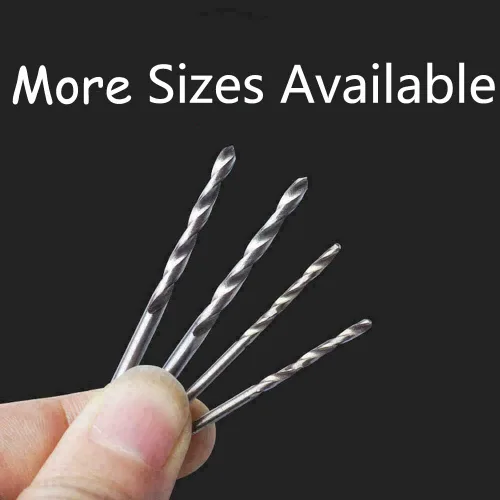 Miniatura 5 de 20 piezas de 0.020 in HSS Micro Twist Broca de acero de alta velocidad para madera, plástico, metal blando