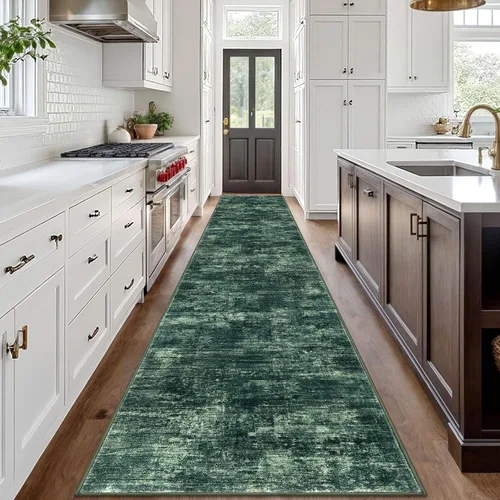 Miniatura 1161 de IOHOUZE Alfombra abstracta lavable de 3 x 12 pies para pasillos, antideslizante para cocina, camino de entrada de lana sintética para interiores