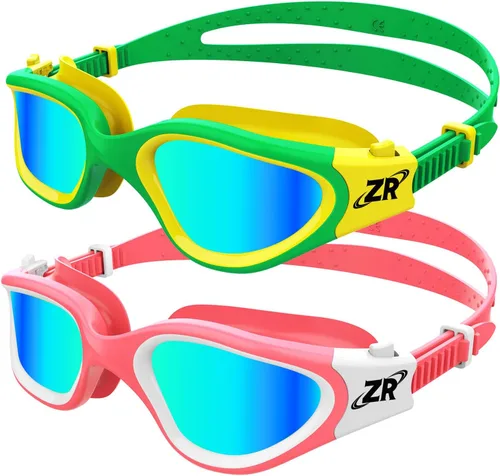 Miniatura 7 de ZIONOR Gafas de natación para niños, paquete de 2 gafas de natación polarizadas G1MINI para niñas/niños