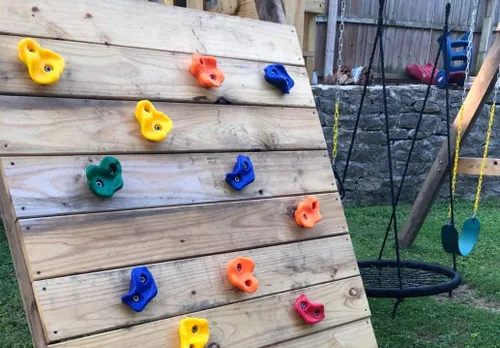 Miniatura 3 de Juego de 25 piezas coloridas con forma de nariz de cerdo con asas auxiliares azules y verdes, juego de madera para interiores y exteriores