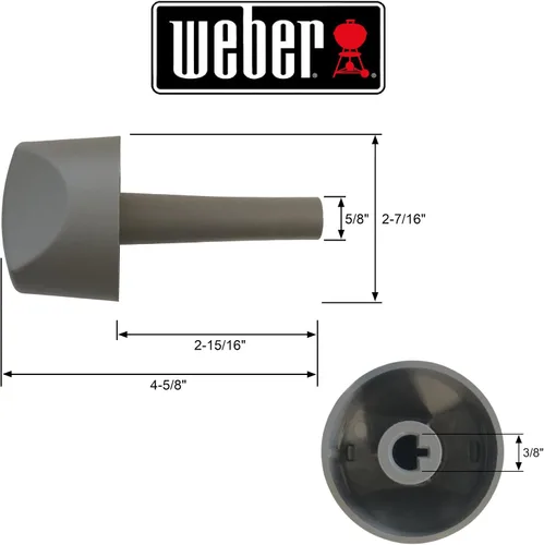 Miniatura 2 de Paquete de 3 perillas Weber 81168 para parrillas Genesis serie 300 (2007-2010)