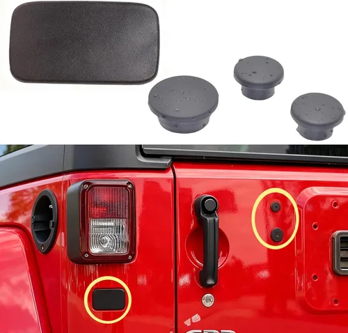 Miniatura 8 de CousDUoBe Wrangler - Tapones de goma para puerta trasera, para modelos Wrangler JK 2007 en adelante (paquete de 3, negro)