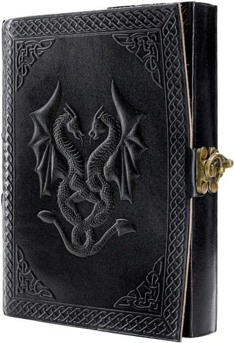 Miniatura 4 de Diario/cuaderno de cuero hecho a mano. Diario/cuaderno para hombres y mujeres sin rayas de tamaño mediano. Bloc de escritura o bocetos, regalo