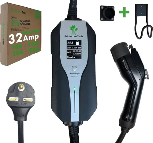 Miniatura 19 de Primecom.Tech - Cargador de vehículo eléctrico de nivel 2 (EV) Amperaje ajustable